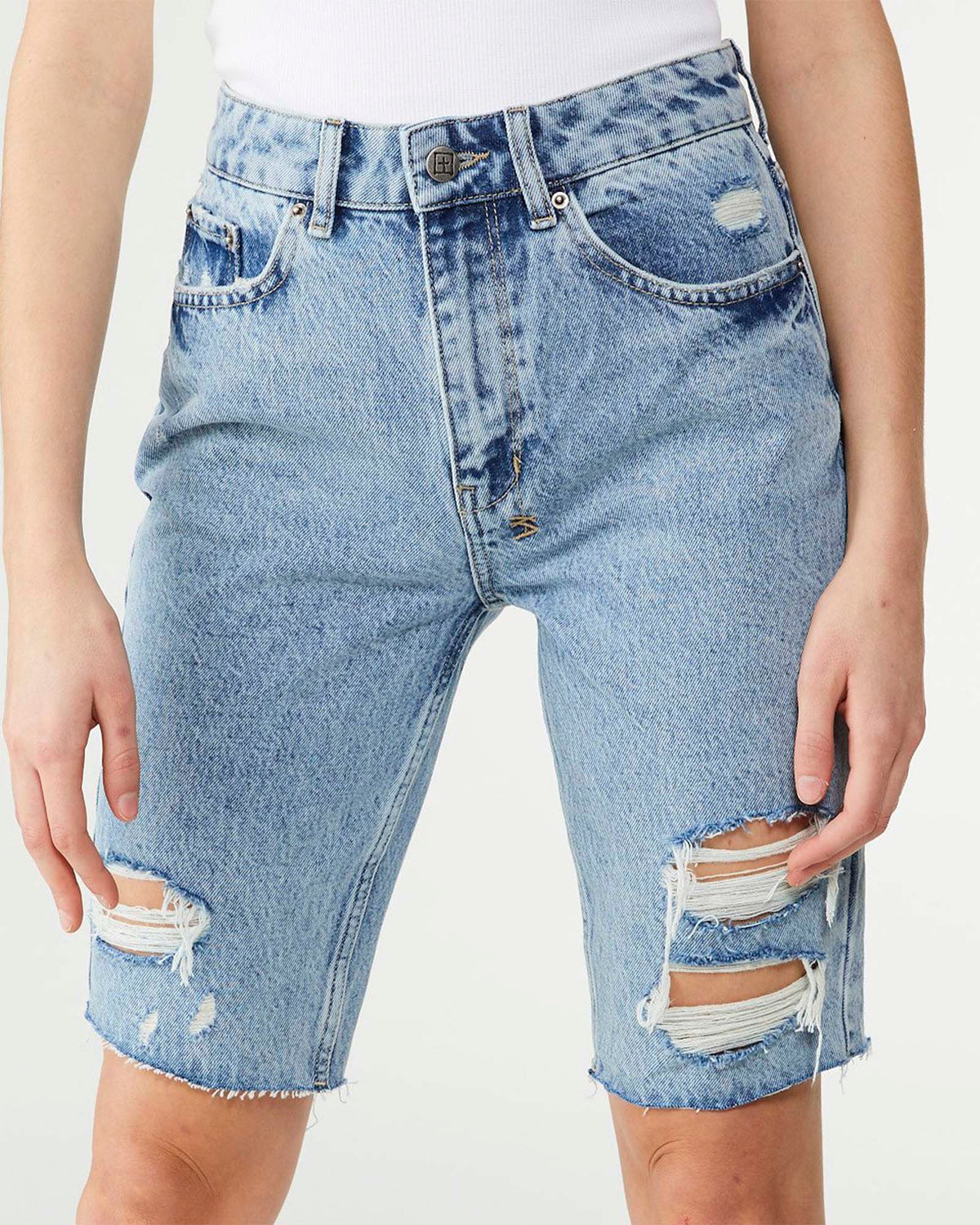 Womens App Laye Short Overkast Slim Walkshorts - Denim