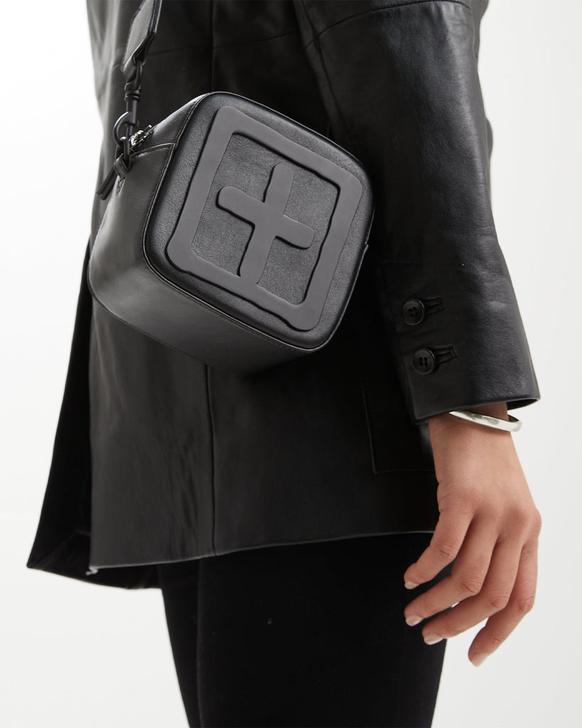 Buy Kube Mini Bag Black | Leather Crossbody Bag | Ksubi ++